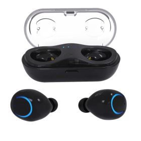 Wireless TWS Stereo Earbuds Earphones Headphone Headset (Option: Black)