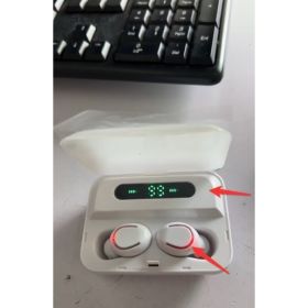 Multifunction Bluetooth Headset Binaural Movement Power Bank Phone Support (Option: White)