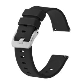 Smartwatch Accessories,Silicone Watch Bands, Slim Watch Straps With Quick Release, 22mm (Option: Black)