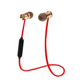Sport Headsets Wireless V4.1 In-Ear Stereo Headphones Sweat-proof Running Earphones With Mic Hands-free (Option: Red)