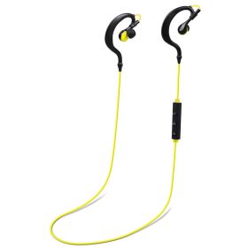 Wireless Headsets V4.1 Sport In-Ear Stereo Headphones Sweat-proof Neckband Earbuds With Mic Deep Bass HiFi Earphones For Running Hiking Travel (Option: Yellow)